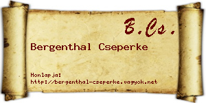 Bergenthal Cseperke névjegykártya